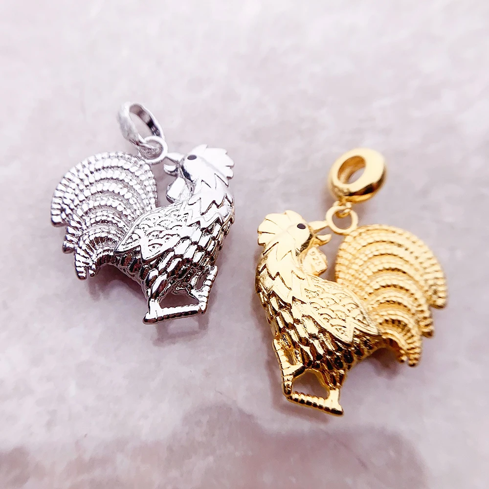 Pendant Cock Chicken Brand New Fashion 925 Sterling Silver Jewelry Europe Accessories Trendy Gift For Women Men