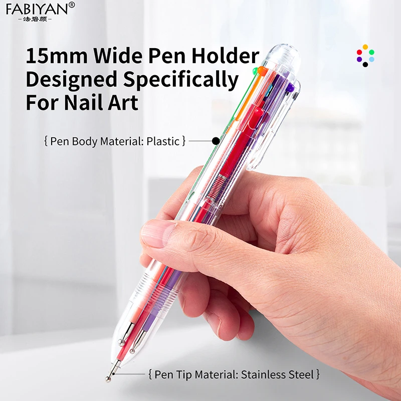 6 In 1 Nail Art Dotting Pen Painting Drawing Carving Rhinestones Gemstone Crystal Pencil Picking Up Pen DIY Nail Dotting Tool