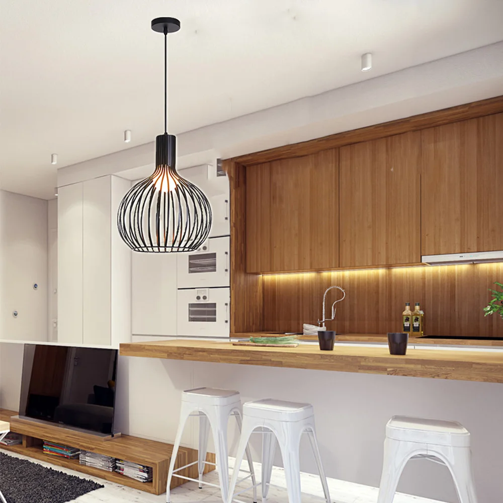 الثريا غرفة الطعام الثريا أباجورة مطعم مصباح الذهب الأسود الثريا الصناعية Win D الشمال مصباح بسيط Bedroo