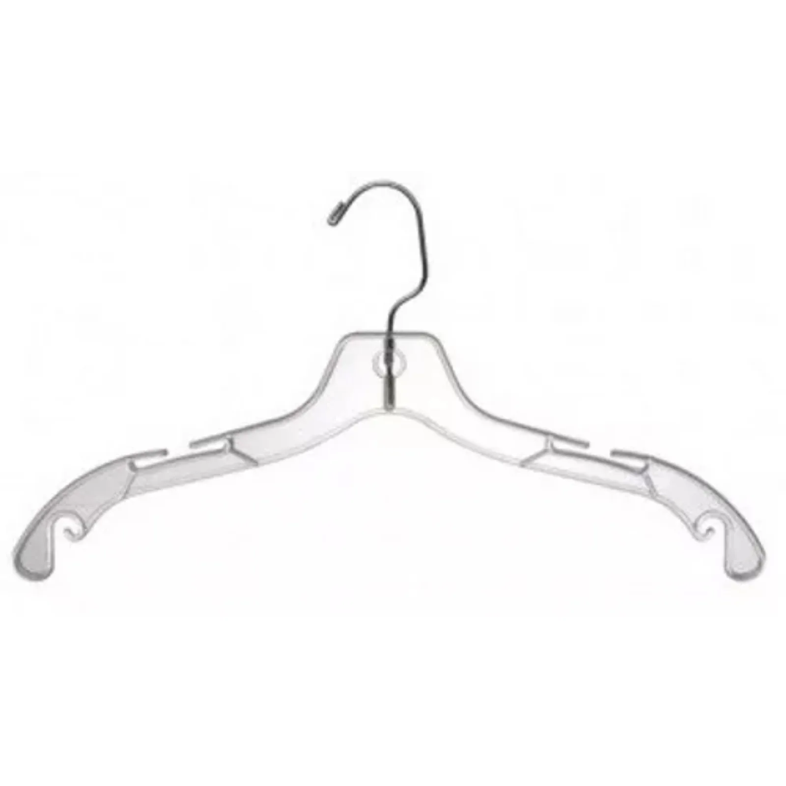 

US New Clear Plastic Hanger 17" (25 Pack) -