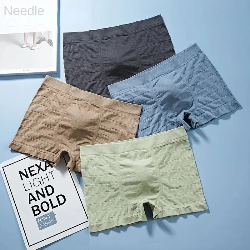 U Convex Boxer Sissy Panties Gay Underpants Big Pouch Boxershorts Penile Hole Briefs Male Large Bag Underwear Men Pantaion Thong