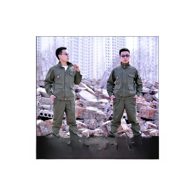 

Men's Pure Cotton Long Sve Workwear Set Denim Canvas Construction Work orms Welding Protective Suits Auttive Repair