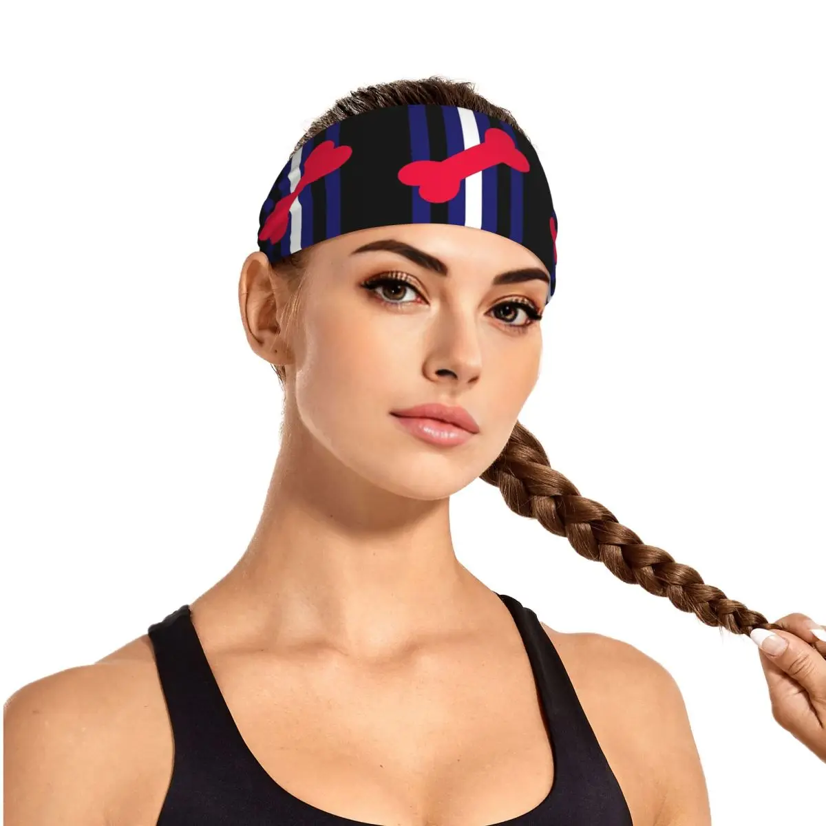 

Custom Leather Puppy Pride Sweatband for Men Women Wicking Moisture Sports Sweatband Gym Yoga Running