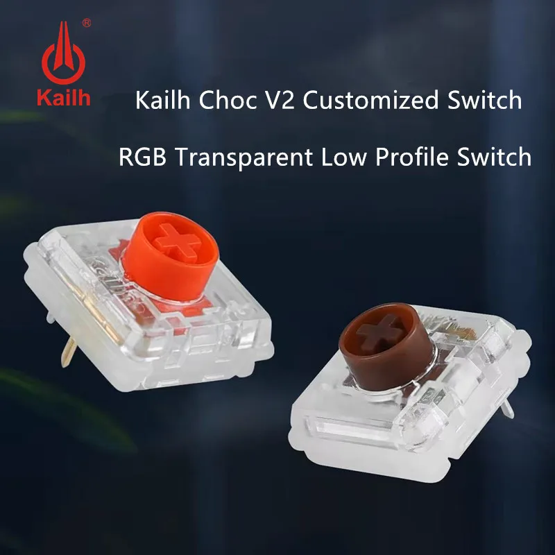 Kailh Low Profile Switches 1353 Custom Full POM RGB Transparent Linear Tactile Switch for Hitbox Mechanical Keyboard Kit DIY