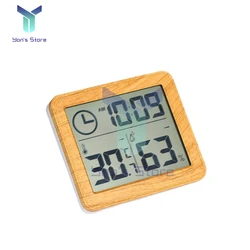 LCD Digital Clock Thermometer Hygrometer Meter LED Indoor Electronic Humidity Monitor Clock Desktop Table Clocks For Home