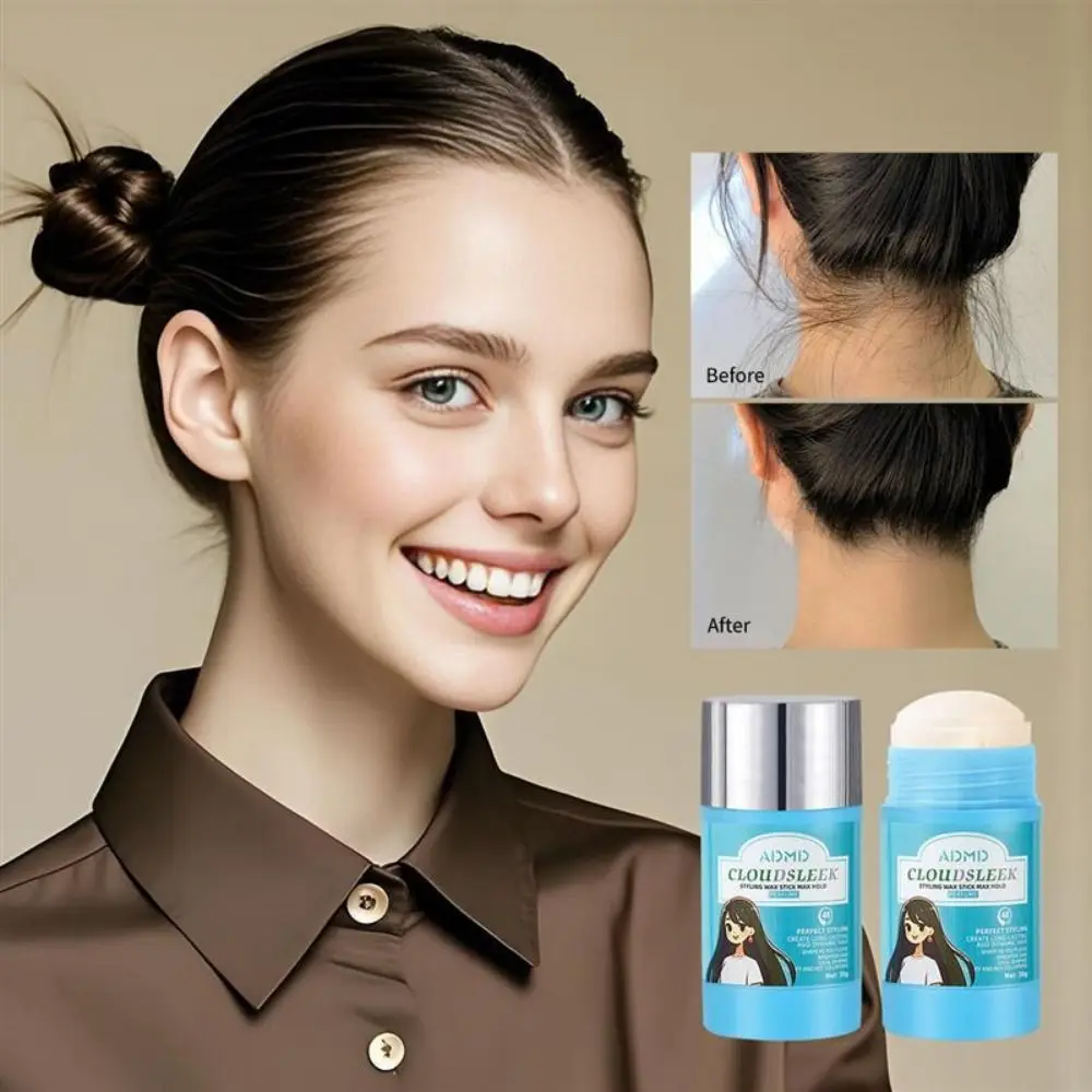 

New 30g Hair Wax Stick Solid Anti-Frizz Hair Styling Stick Refreshing Matte Broken Hair Stick For All Hair Types