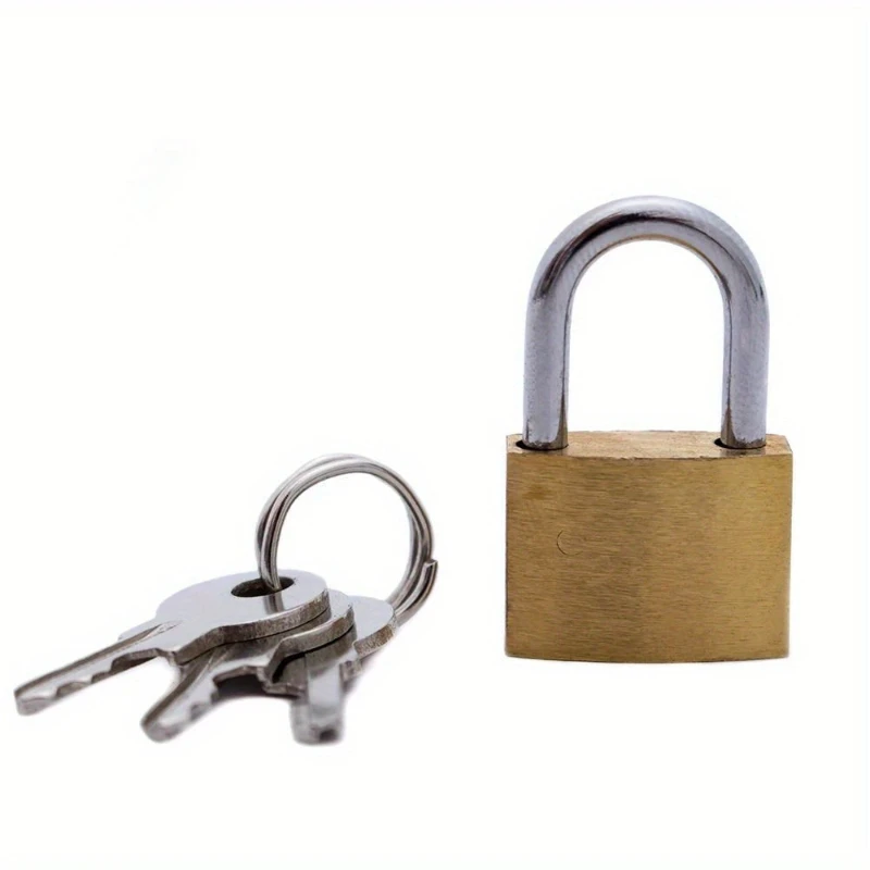 Mini Copper Fortress Padlocks - Keyed Security for Luggage, Backpacks & Lockers - Durable Travel Locks