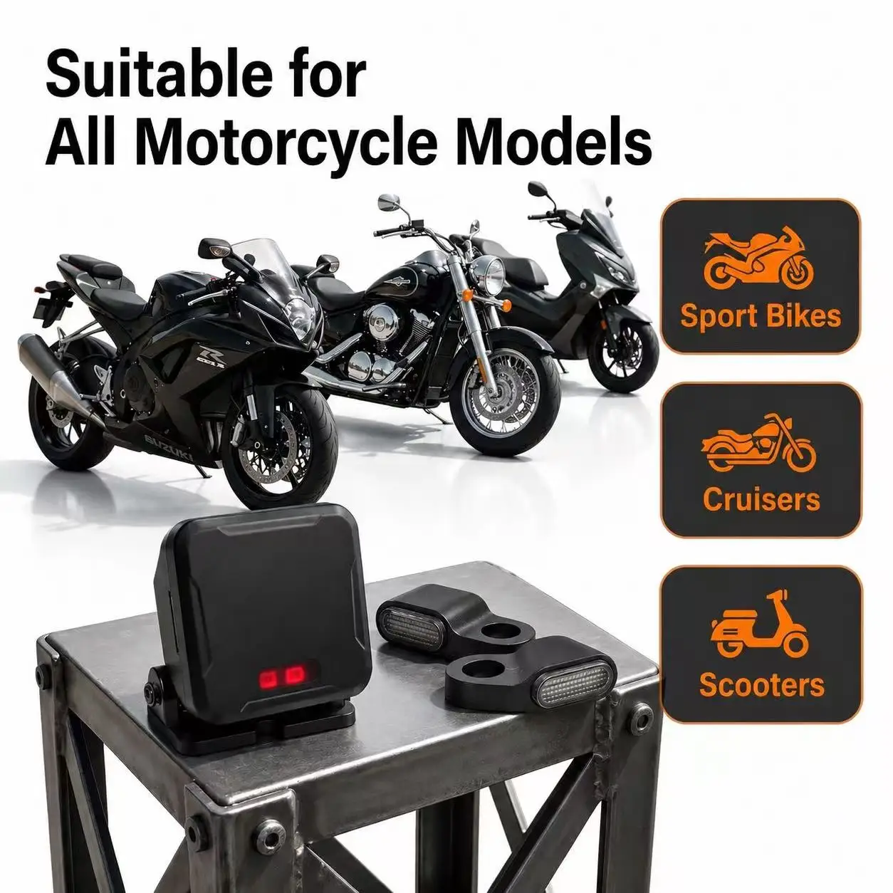 2026NEW Blind Spot Monitoring 77GHz Millimeter Wave Radar for Motorcycles, Suitable for Most Motorcycles, Store Tariff Subsidy