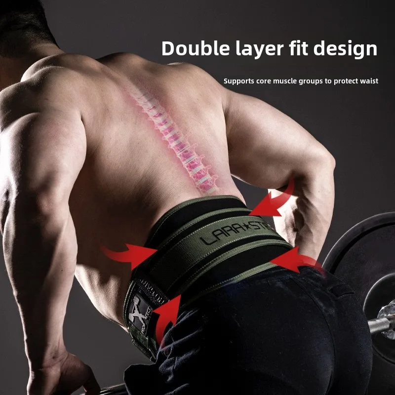 Men and Women Weightlifting Fitness Belt Training High Intensity Squat Deadlift Gym Nylon Waist Support Thickening For Back