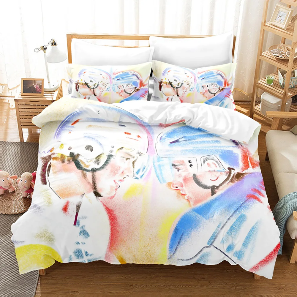 Heated Rivalry Duvet Cover 2 Pillowcases Polyester Soft Bedding Set Tv Series Fan Home Decor Bedroom Dorm Quilt Cover No Filler