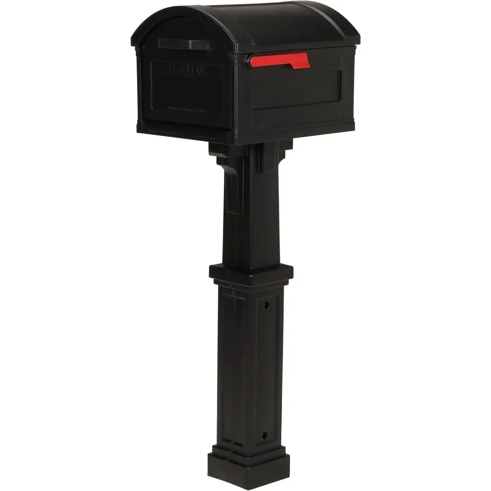 Grand Haven Plastic, Mailbox and Post Kit, Black Extra Large