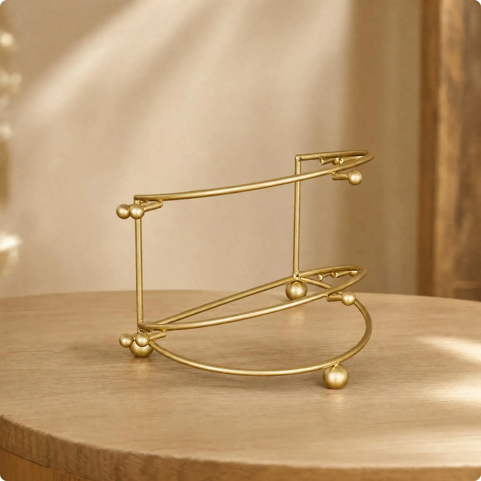 Metal Crown Display Stand for Jewelry Organizer Tiered Headpiece Rack for Boutique Showcase