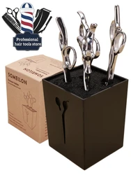 Hair Clips Storage Box Salon Tool Hairdressing Scissors Holder Stand Shears Comb Colorful Arcylic Clamps Screwdriver Organizer