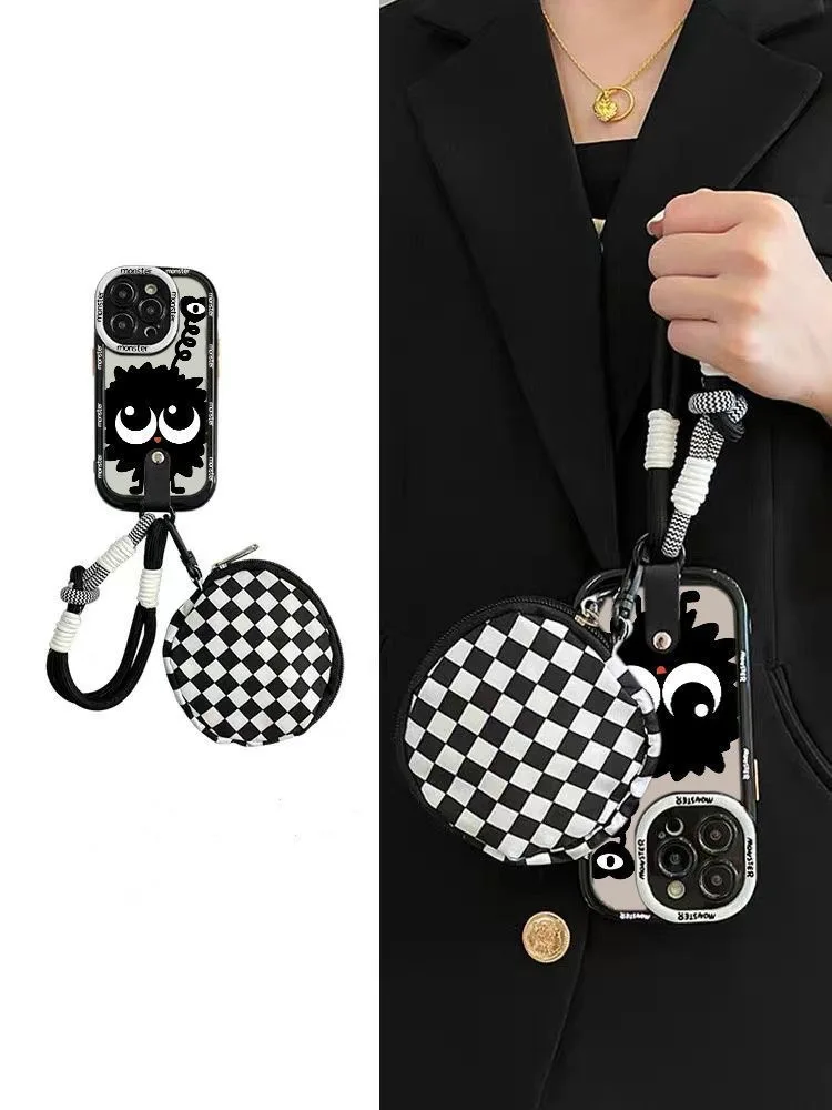 Etui na telefon IPhone 15 Pro Max, stylowy i uroczy damski prosty plecak na telefon, iPhone 14 13 12 Pro lina na telefon zero money torba