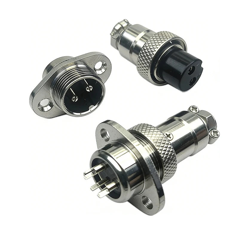 GX16 Aviation Diamond Flange Male Socket Female Plug 2P/3/4/5/6/7/8/9/10 Core Connector