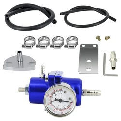 Universal Car Fuel Pressure Regulator 0-140PSI Adjustable Regulator With Gauge Instructions AN6 1/8 NPT Fitting Car Accessories