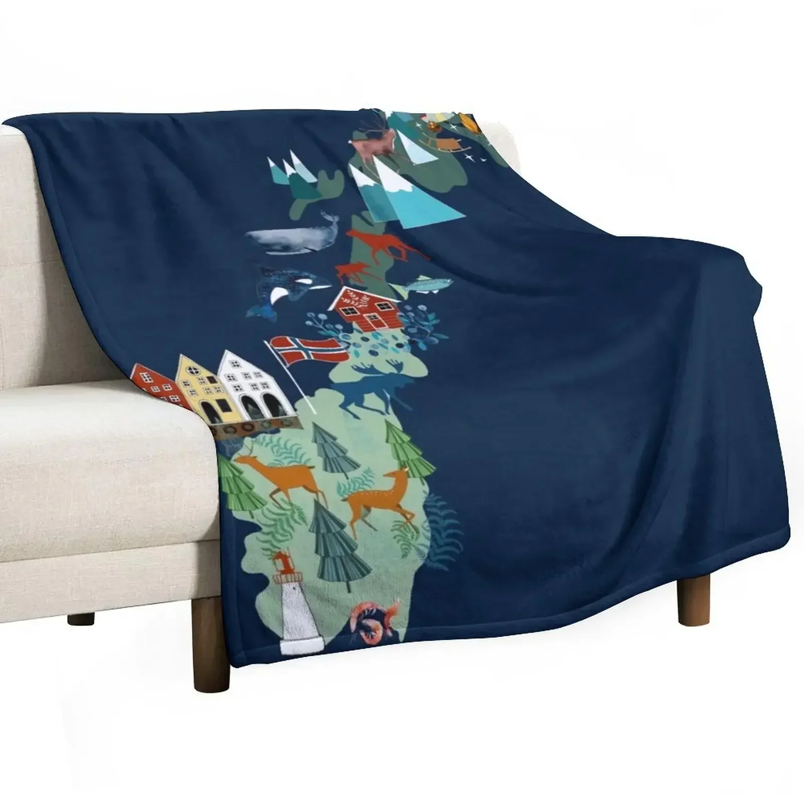 

Norway Souvenir Throw Blanket wednesday Luxury Blankets