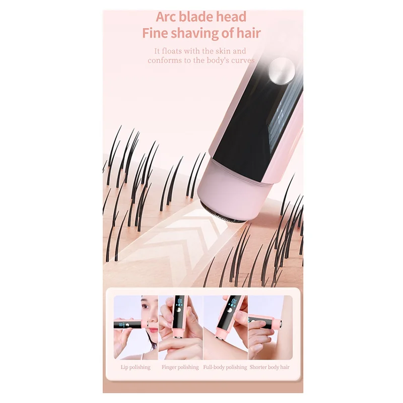 【PLAISIR】 ماكينة حلاقة بيكيني مزدوجة الرأس للنساء ماكينة حلاقة كهربائية رطبة وجافة غير مؤلمة لتشذيب البيكيني الناعم