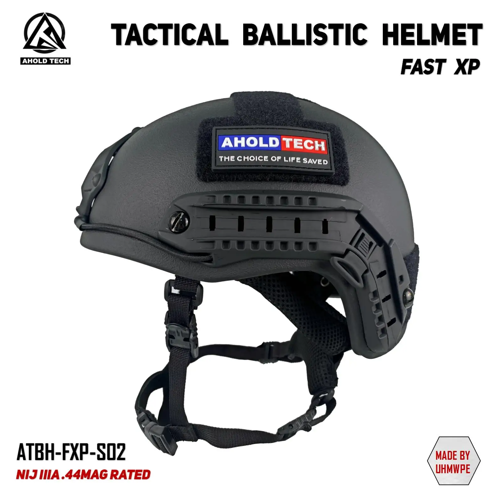 Aholdtech Ballistic Helmet FAST XP Tactical PE Aramid ISO NIJ IIIA 3A CAM FIT BOA Dial EPIC Liner High Cut Bulletproof Helmet