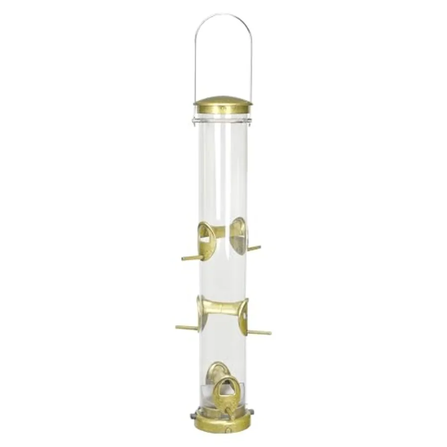 

Small Seed Tube Feeder in Blue Size: Large Finish: Antique Brass