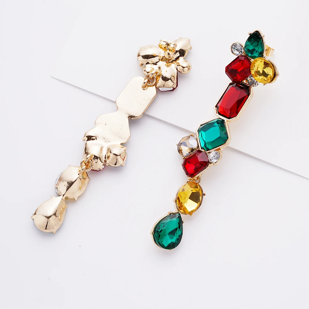 Rhinestone Earring Set Long Hanging  Free Shipping Turkey Cheap Goods for 2 Uah Decoration Bohemian  Jewelry