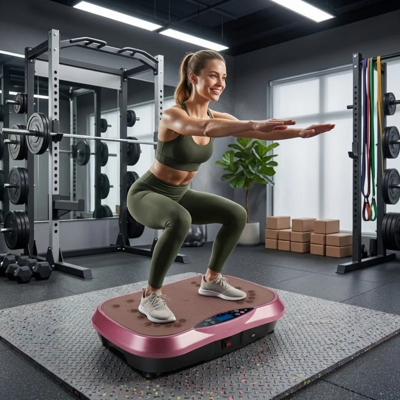 3 in 1 Whole Body Vibration Plate Exercise Machine Foot Massager Body Shaper Fitness Platform Workout Equipment Remote 150KG