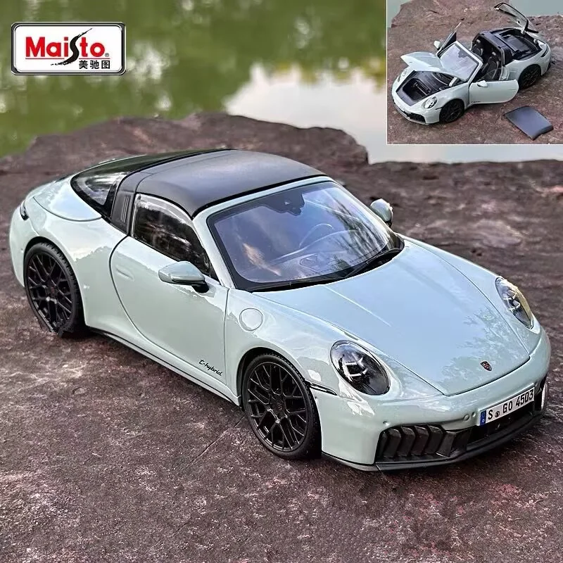 마이스토 1:18 포르쉐 911 타르가 4 GTS 992.2 합금 트랙 스포츠카 모델 다이캐스트 메탈 레이싱카 자동차 모델 어린이 장난감 선물