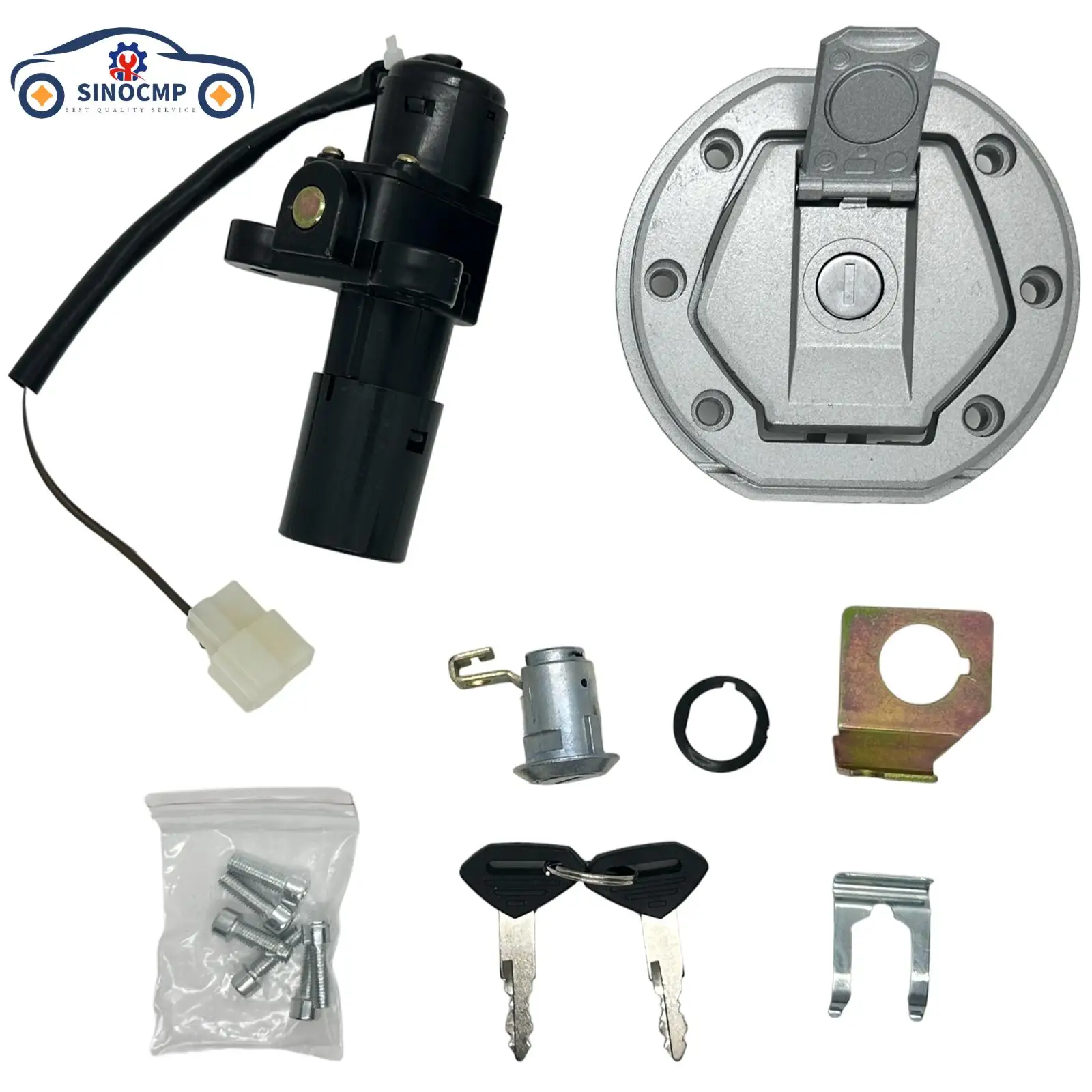 JL151023 JL171600 SINOCMP 1Set Locks & Latches Ignition Switch Lock Kit For Bajaj Pulsar NS200 Motorcycle Equipment Accessories