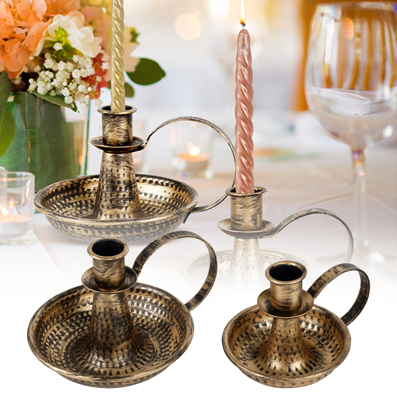 2Pcs Retro Candlest…