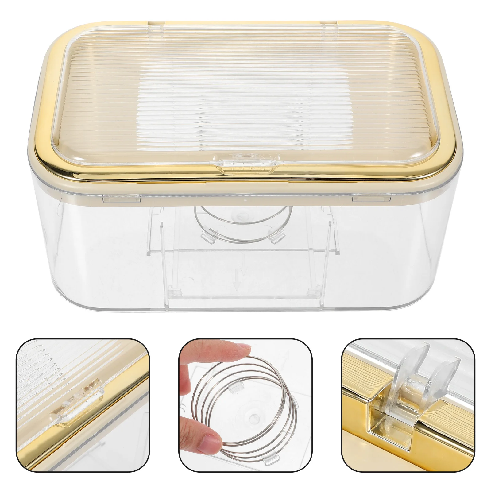 

Flip Top Tissue Box Holder Clear Large Capacity For Home Office Desktop Napkin Dispenser Rectangle Storage Case Cover