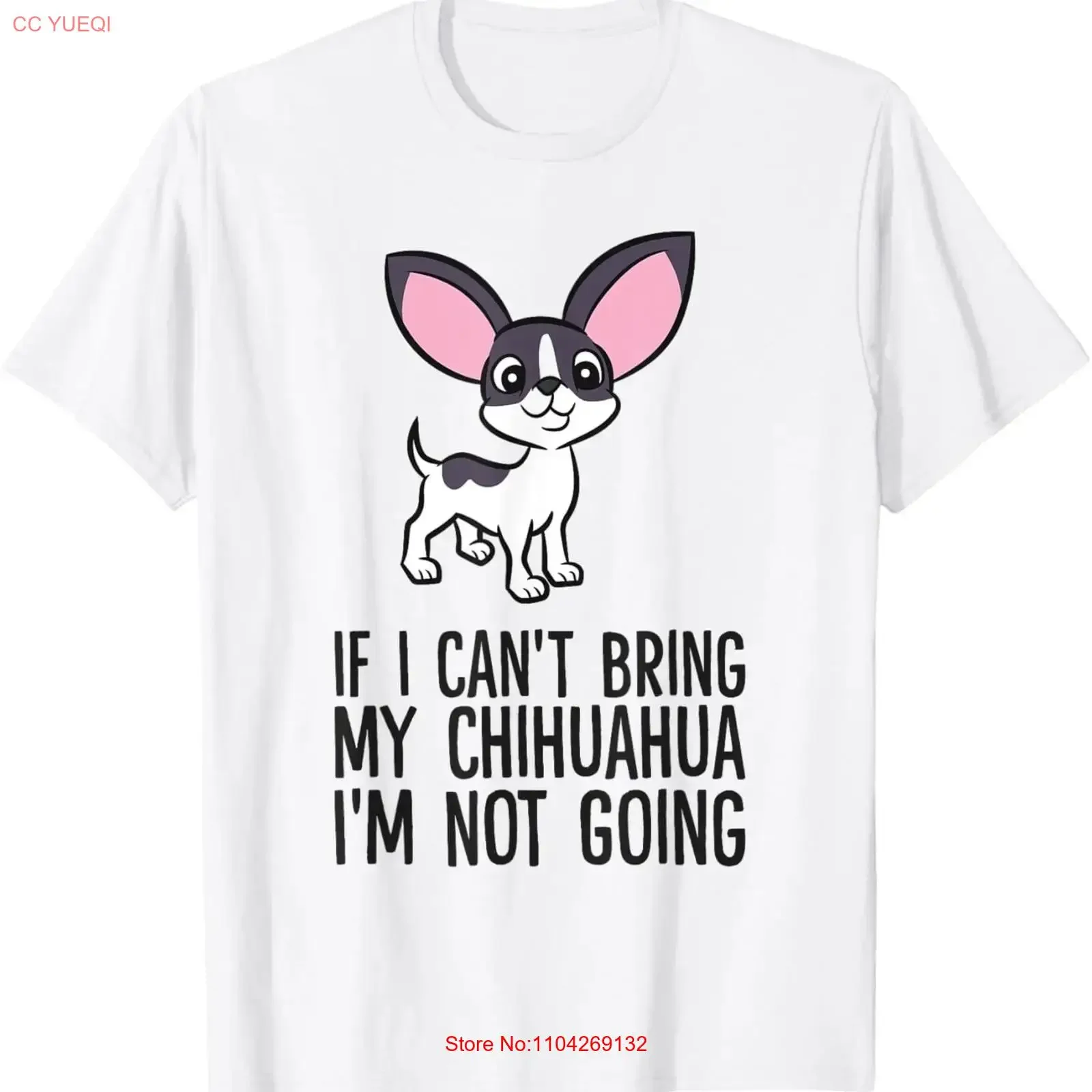 Camiseta con estampado 'Si no puedo llevar a mi chihuahua, no iré', estilo vintage, lavada, para hombre, suave, para uso diario, transpirable, ropa de diseñador