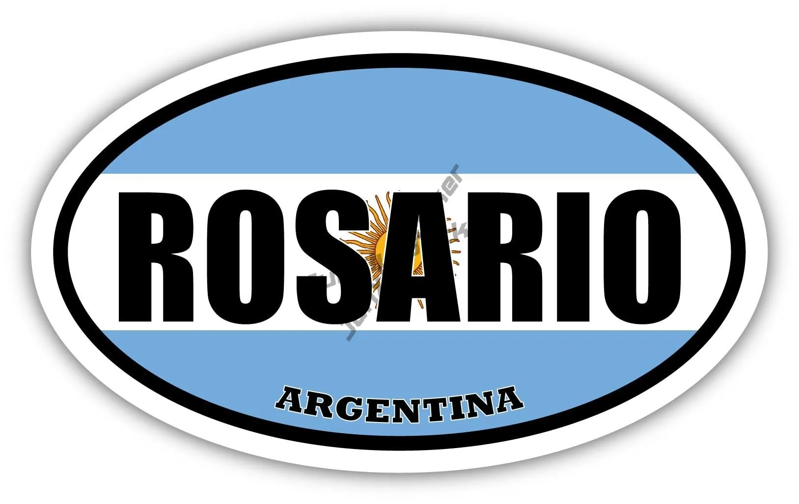 روزاريو بوينس آيرس أرجنتين مدينة البيضاوي أعلام الفينيل ملصقات كرة القدم الأرجنتينية مع الملحقات الخارجية للخريطة الوطنية