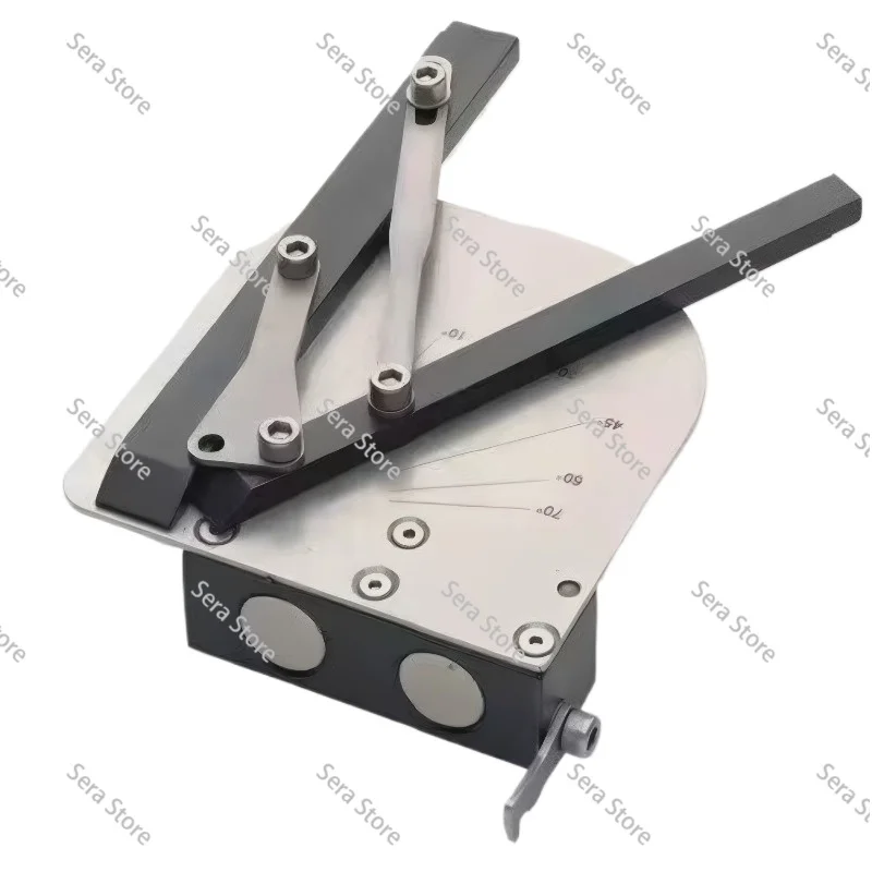 Bending machine magnetic front bracket angle locator, sheet metal bending auxiliary tool