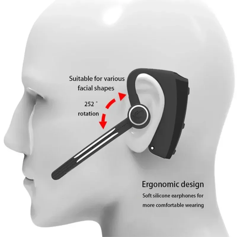 

Spotlight E2 Business Sports Earphone Single Ear Stereo Bluetooth Headset Handsfree Wireless Dual Ptt Headset