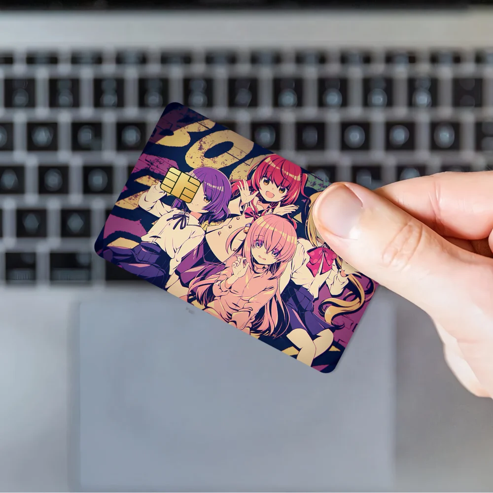 Anime Bocchi The Rock Decorative Small Waterproof Chip 4PCS Card Sticker New Anti-Scratch
