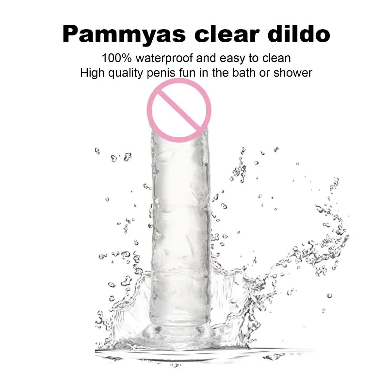 Women Gay Sex Toy ,Dildo for Women,Penis,Cock,Gode,White and Transparent Dildo,Strong Suction Cup,Anal Plug,Easy To Clean,G-spot