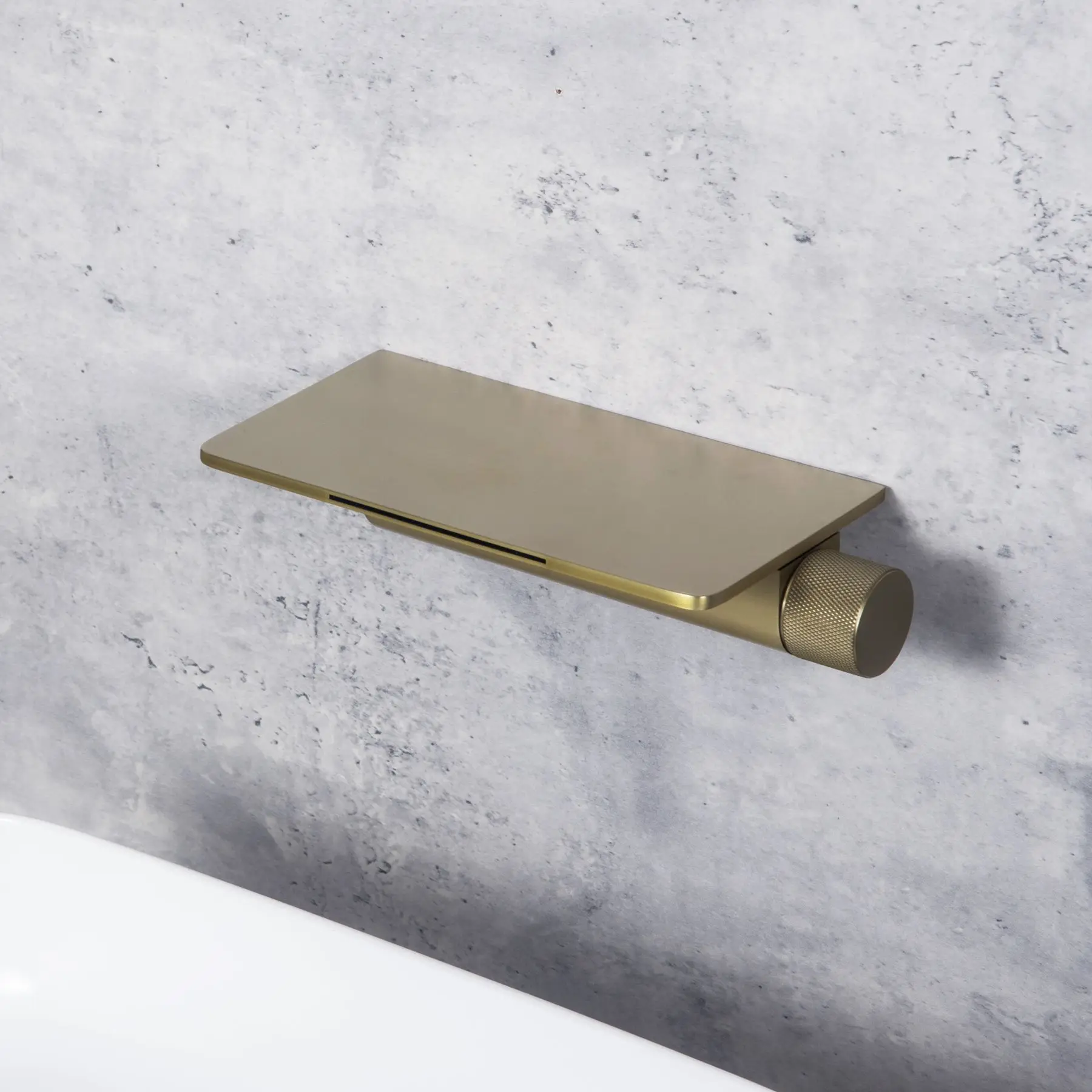 Cross-border wall faucet concealed embedded waterfall bathtub hot and cold faucet buried hidden all copper gold