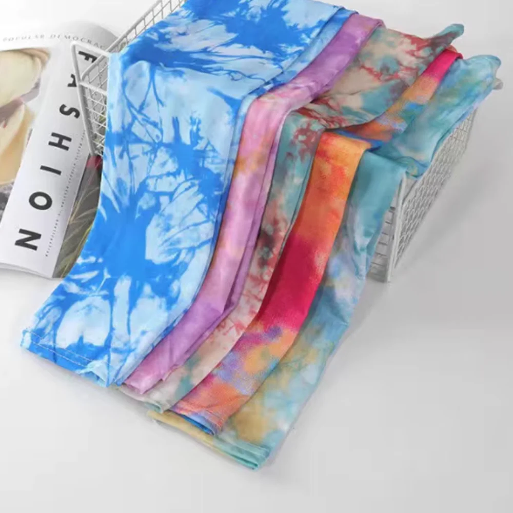 タイダイ染めロングアイスシルクスリーブ日焼け止めエスニックスタイル日焼け止めアームカバー高弾性アイススリーブサイクリンググローブ夏