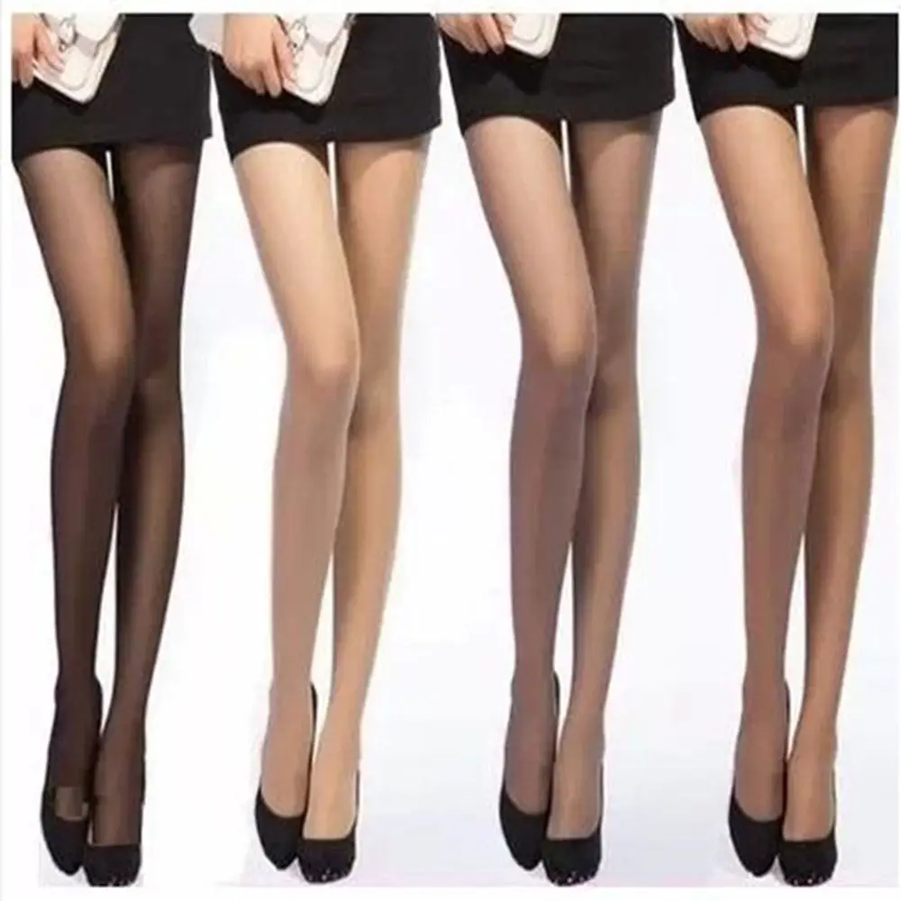 Plus Size Comfortable Ultra Soft Women's Sheer Tights Top Pantyhose Elastic Stockings Panty Hose