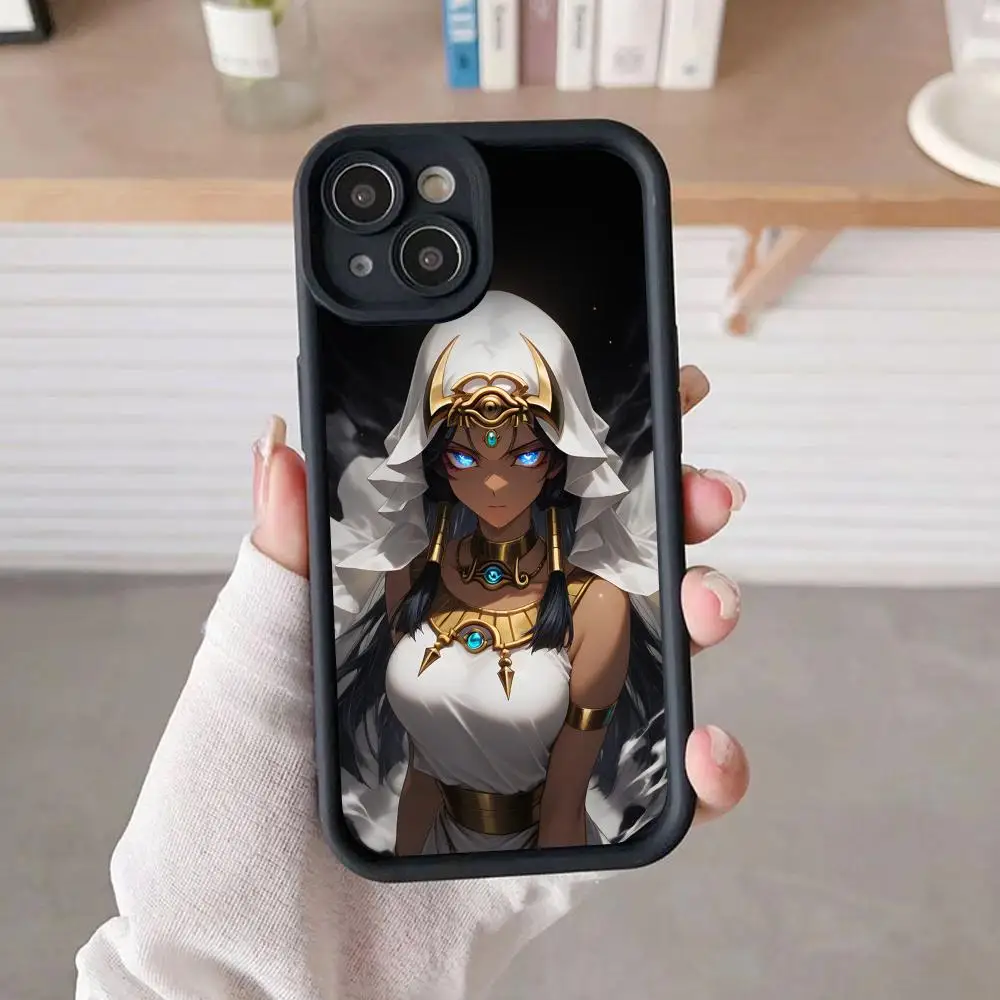 

Чехол для телефона Yugioh Ishizu Ishtar для iPhone 17 16 15 14 13 12 11 Air Pro Max Plus, черный, из мягкого ТПУ, противоударный