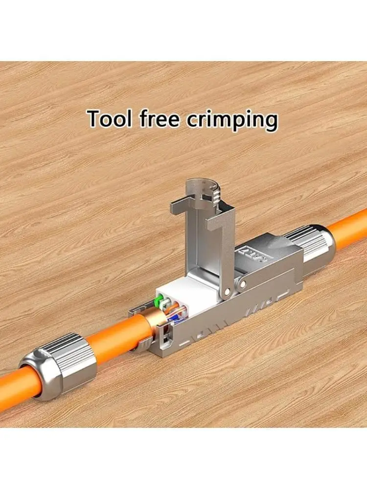 

652F Tool Less RJ45 Coupler Ethernet Cable Extender For Cat7/Cat6A Cable Highly Speed