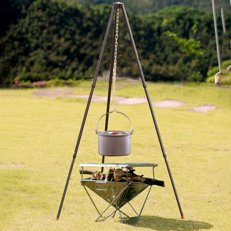 

Camping Tripod Outdoor Campfire Picnic Grill Cooking Tripod Party