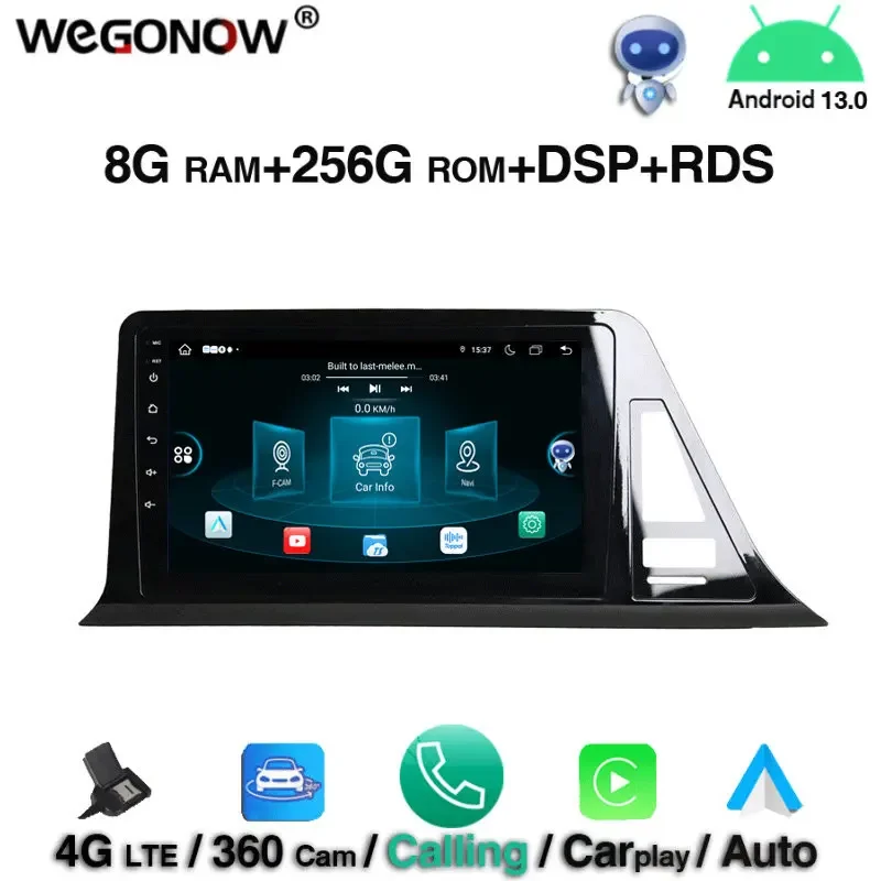 

Carplay 360 DSP Android 13.0 8 ГБ 256G 8-ядерный автомобильный радиоплеер Wi-Fi Bluetooth 5,0 RDS Радио GPS Карта для Toyota C-HR CHR 2016-2018