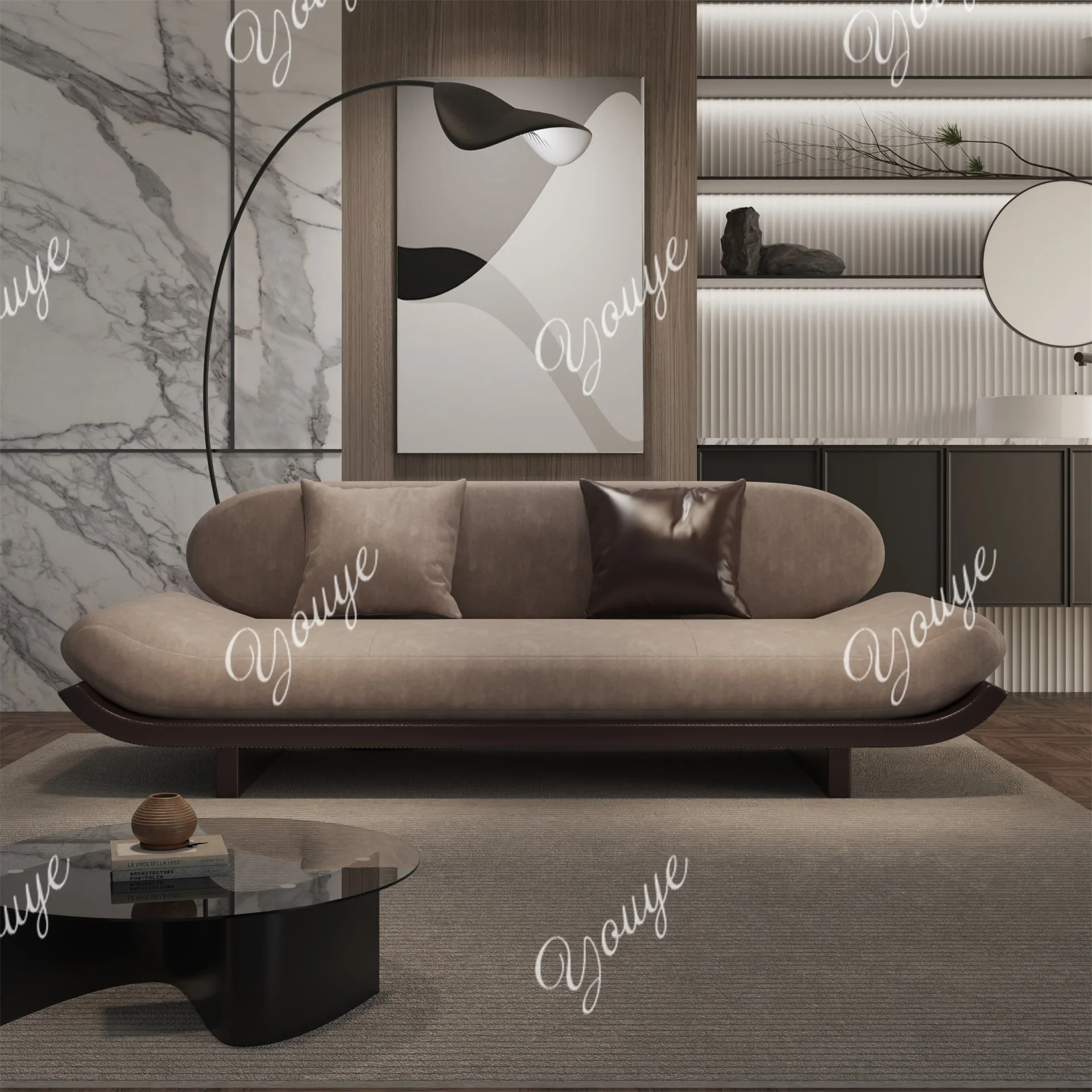 Modern wind matte concubine chair high-end hotel beauty collapse clothing store beauty salon sofa bench