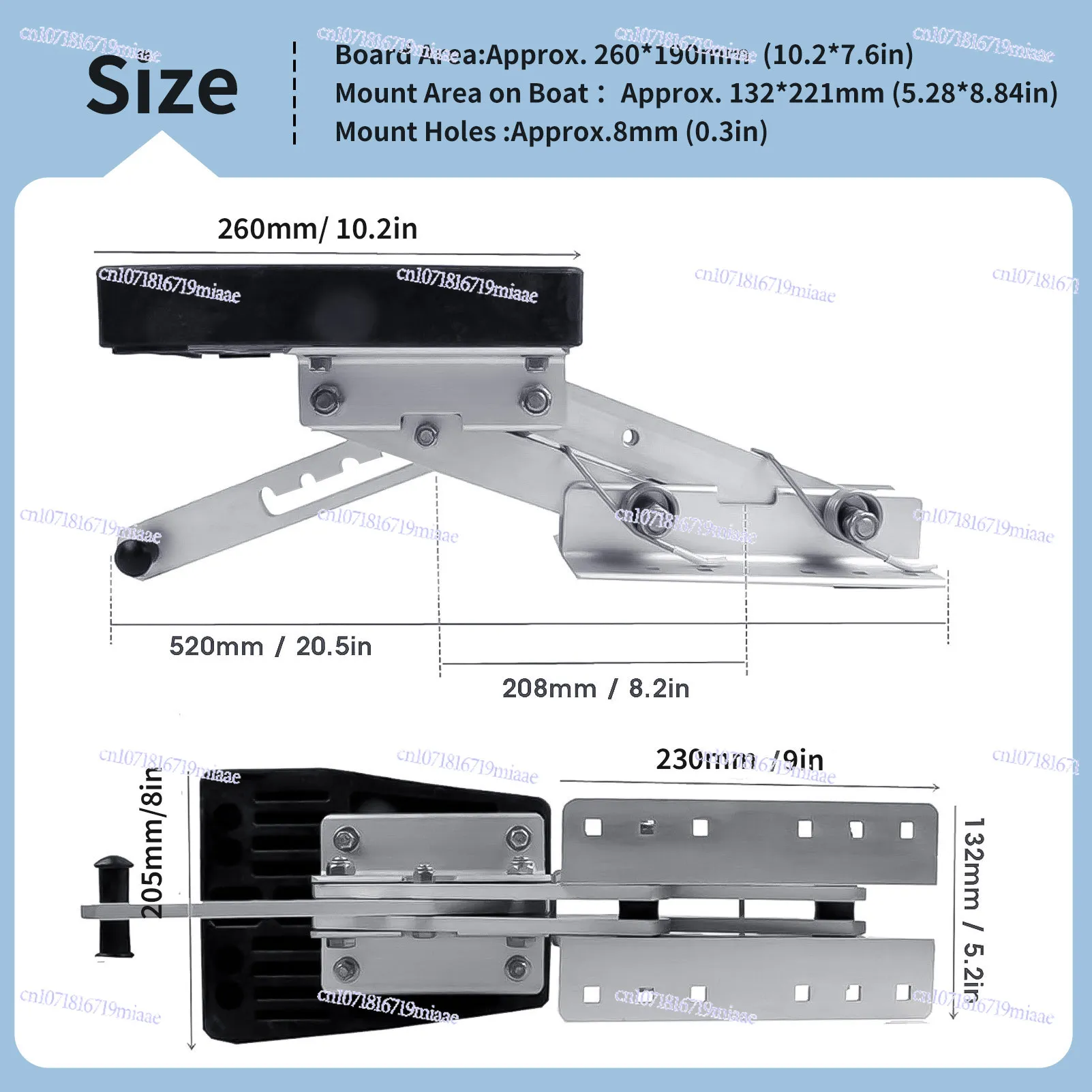 Motor bracket, aluminum motor frame, yacht hardware accessories, outboard machine bracket