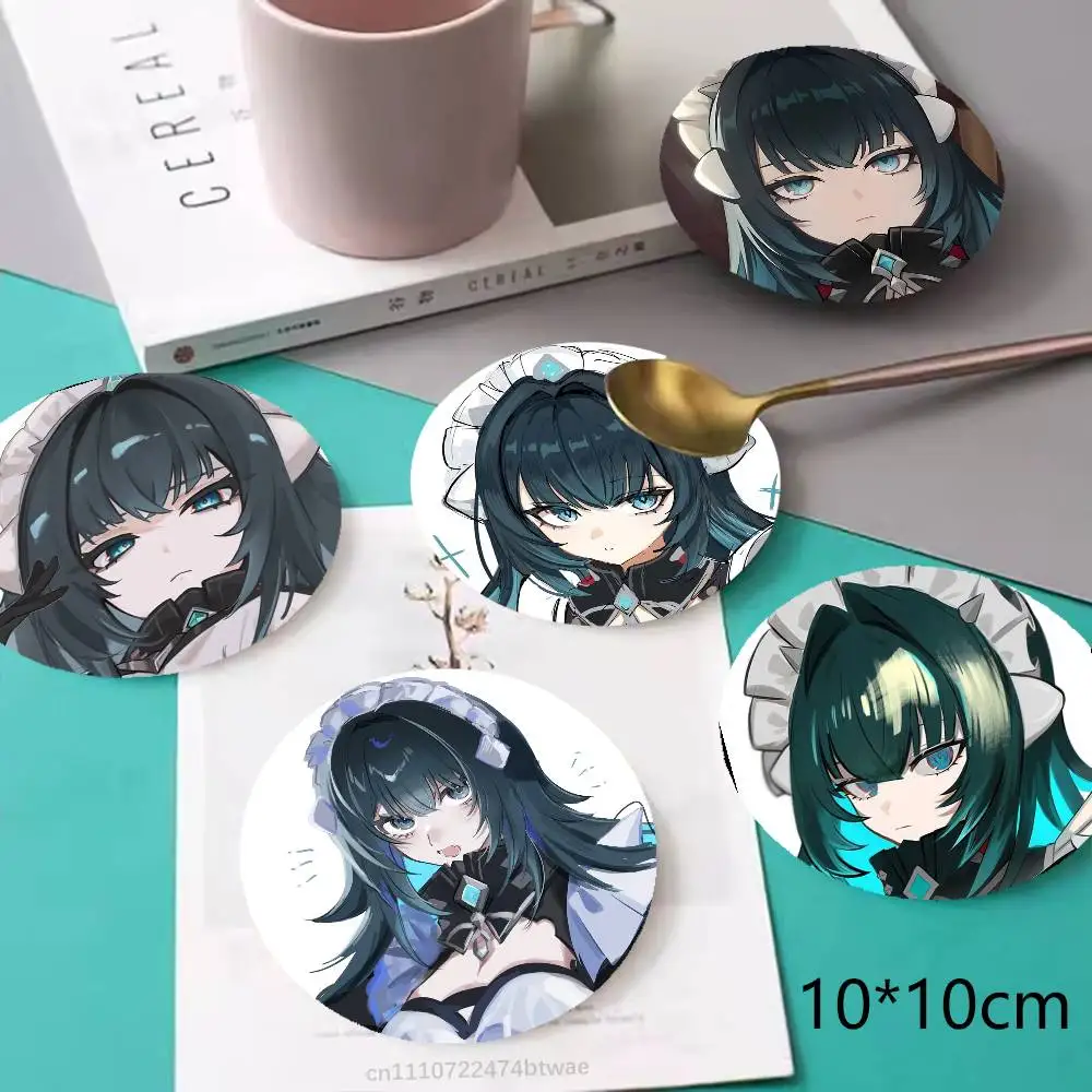 Genshin Impact Snezhnaya Danica Anti-slip Tea Coffee Cup Pad Heat-Resistant Round Bowl Teapot Mat Home Gift