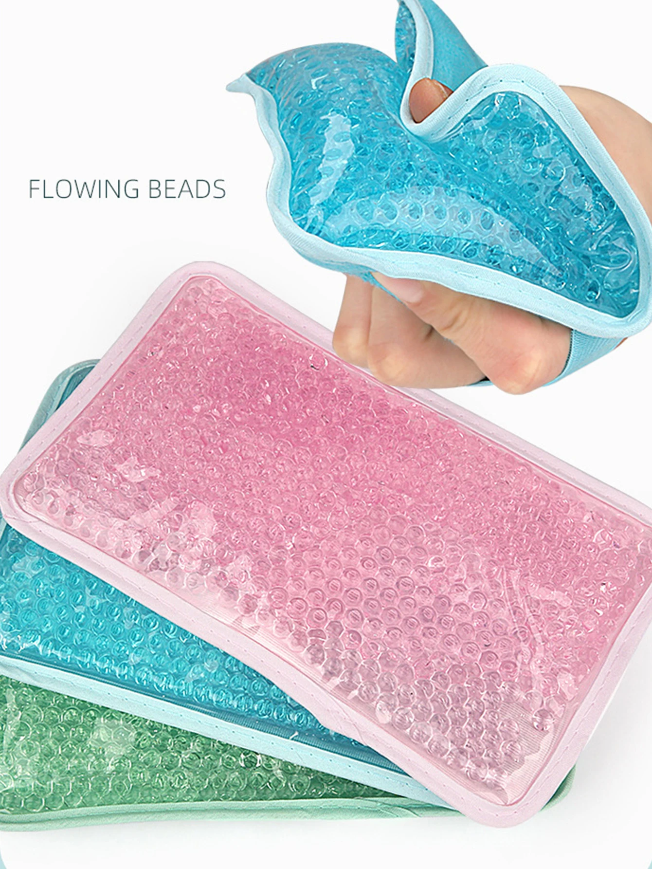 Compresa de Gel Reutilizable para Terapia de Frío y Calor, para Rodilla, Pie, Espalda, Dientes, con Perlas de Gel Flexibles, Herramientas de Cuidado Personal