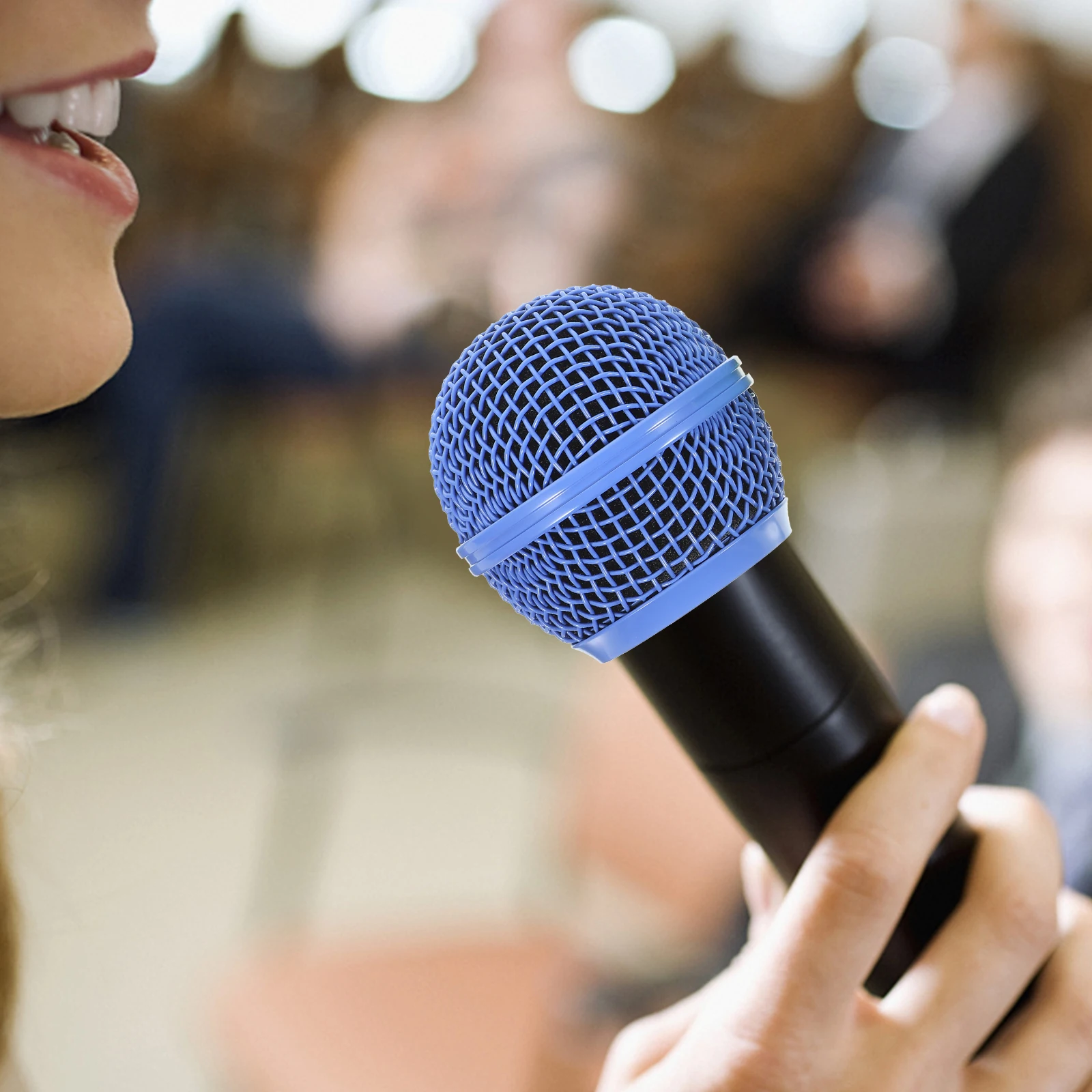 

4Pcs Microphone Grill Cover Metal Grille Head Replacement Versatile for Mics Microphone Replacement Grille Mic Cover