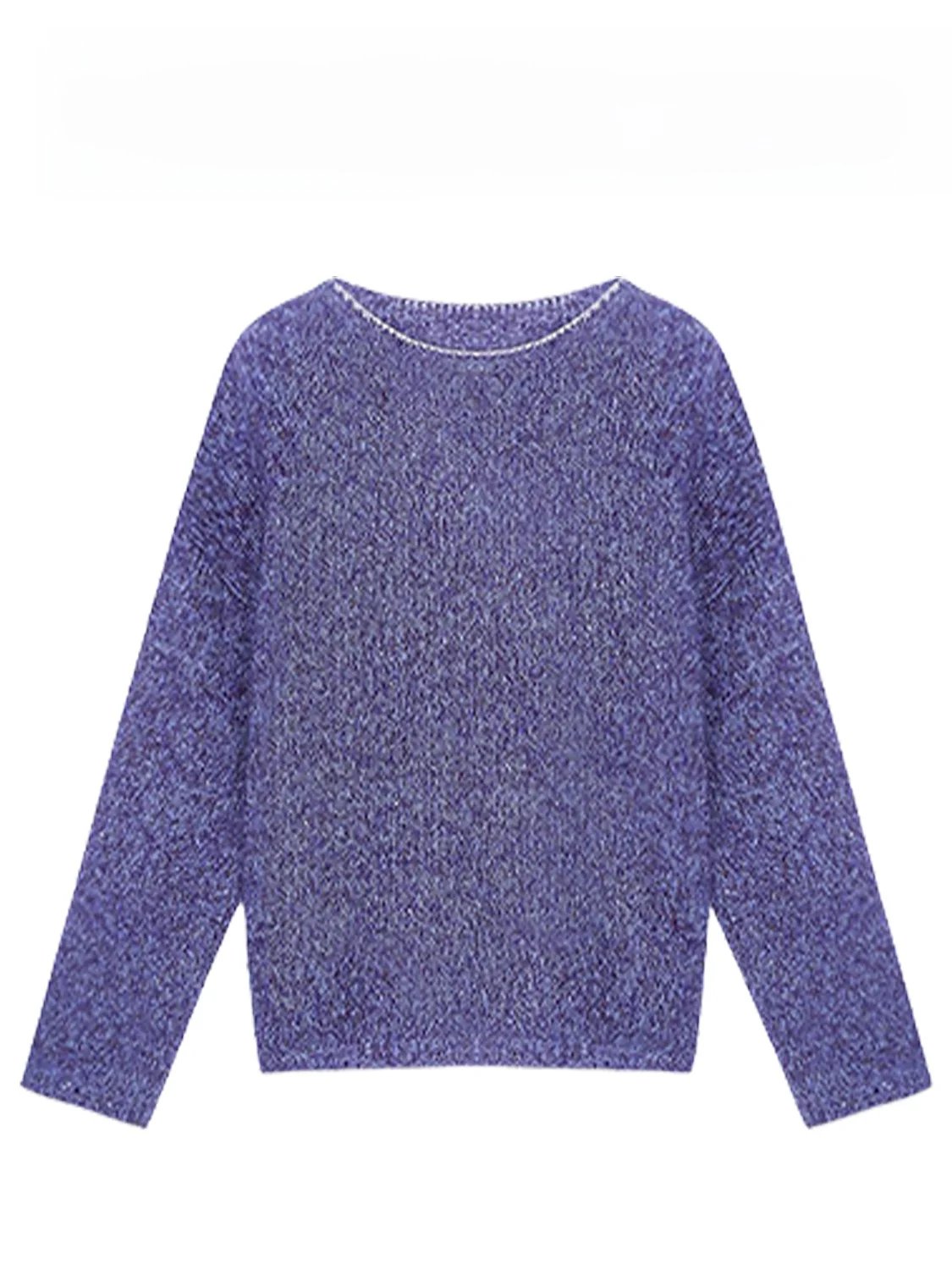 Unique Korean Style Purple Knitted Sweater Early Autumn Beautiful Fashionable Inner Wear Unique Maturity Light Unique Top