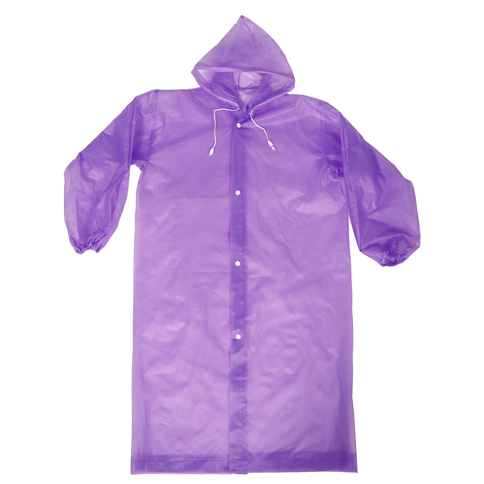 

Rain Ponchos for Reusable Waterproof Raincoat Emergency Hooded Purple Lightweight Breathable Clear Jacket